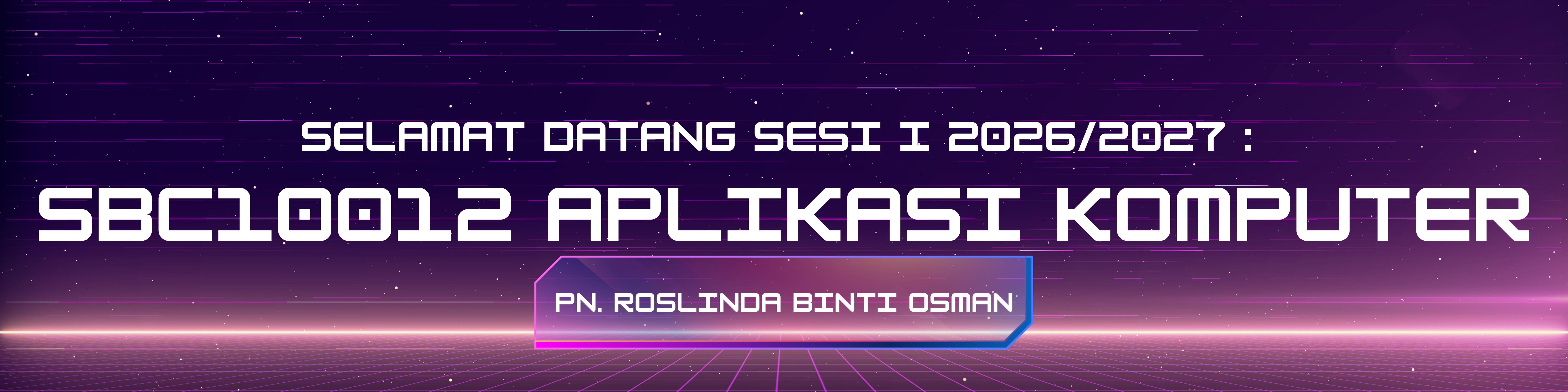SBC10012 APLIKASI KOMPUTER