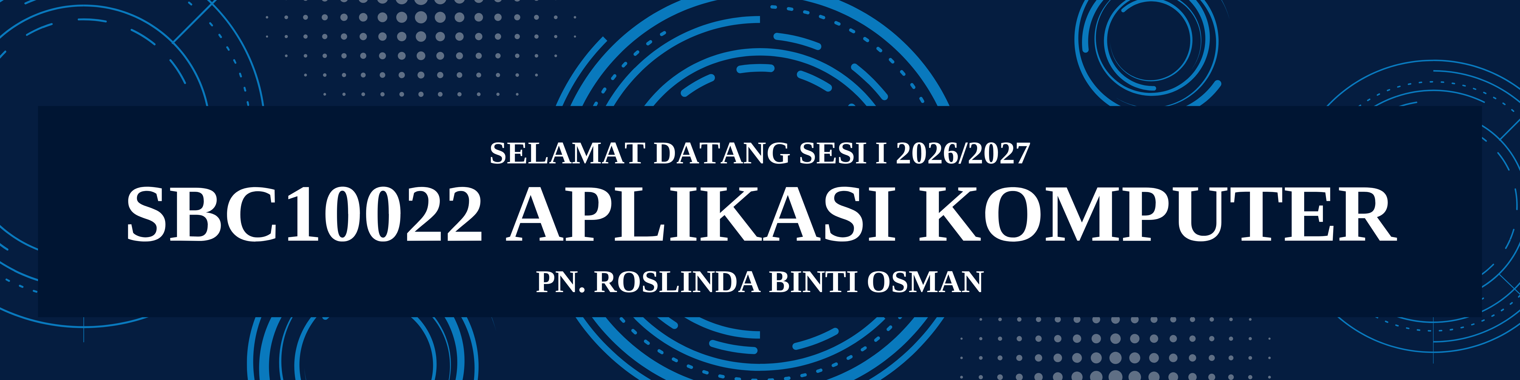 SBC10022 APLIKASI KOMPUTER