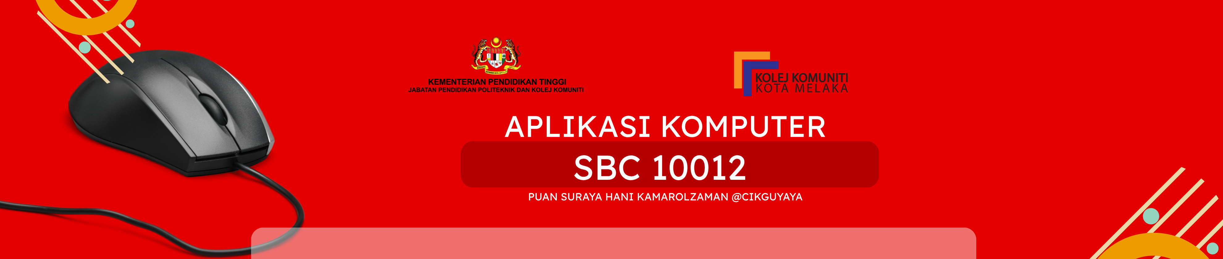 SBC10022 APLIKASI KOMPUTER