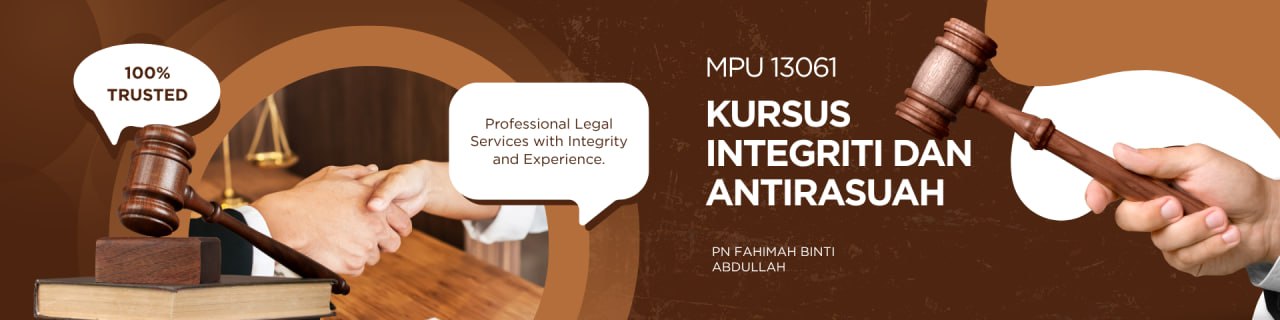  MPU 13061 KURSUS INTEGRITI DAN ANTIRASUAH